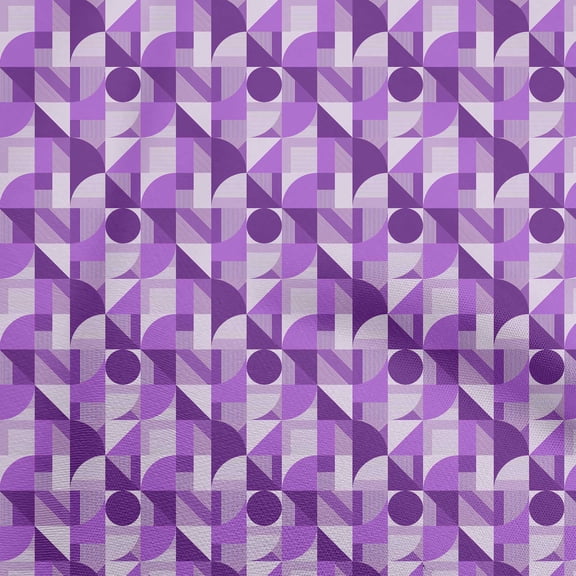 oneOone Cotton Cambric Violet Fabric Geometric Dress Material Fabric Print Fabric By The Yard 56 Inch Wide