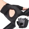 thumbnail image 6 of Linyer 1 Pair Sport Gloves Portable Outdoor Cycling Breathable Shock Absorption Mitts Elastic Women Men Mesh Mittens Hand Protector Gray S, 6 of 9