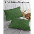 thumbnail image 2 of Happy St. Patrick's Day Pillow Cases Standard Size Set of 2 - Microfiber Bed Throw Pillow Covers, Spring Lucky Green Grasses Rustic Decorative Lumbar Pillow Cover with Envelope Closure 20"x26", 2 of 6