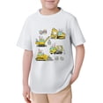 thumbnail image 4 of FYEGRE Kids Short Sleeve Crew Neck Graphic Tee, Casual Printed T-Shirt for Holiday Celebrations, Daily Play & Weekend Fun White 4-5 Years, 4 of 4