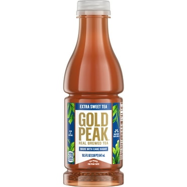 Gold Peak Real Brewed Tea Extra Sweet Bottled Tea Drink, 18.5 fl oz