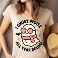thumbnail image 4 of Funny Ghost Graphic Tee | Cute Halloween Inspired Shirt | Unisex T-Shirt, White, Size S, 4 of 6