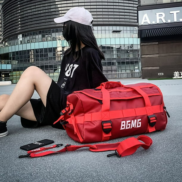 Mochila De gimnasio de cuero para hombre y mujer bolso de viaje duradero bolsas deportivas de entrenamiento al aire libre Bolsa Escolar de entrenamiento X150A Fivean unisex Walmart en linea