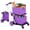 Purple, variant on Haosegd Shopping Cart with Wheels: Pink Grocery Cart with 2 Storage Crates, 200 LBS Capacity Portable Shopping Cart with Foot Brake