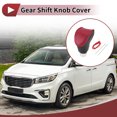 thumbnail image 2 of Cubierta de pomo de cambio de marcha antideslizante Unique Bargains para Kia Soul 2020-2023, protector de manija de cambio en cuero sintético negro y rojo, 2 of 6