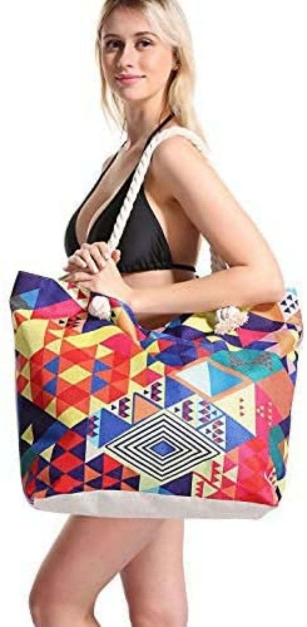 Extra Large Women Beach Tote Bag with Inner Pocket