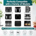 thumbnail image 2 of Szyeequoo Silicone Air Fryer Liners 2 Pack for Ninja Dual Zone, 1 Perforated and 1 Solid, Rectangle Reusable Liners for DZ201 DZ401 DZ550 DZ302, COSORI 9QT Instant Chefman Dual Basket Air Fryers, 2 of 2