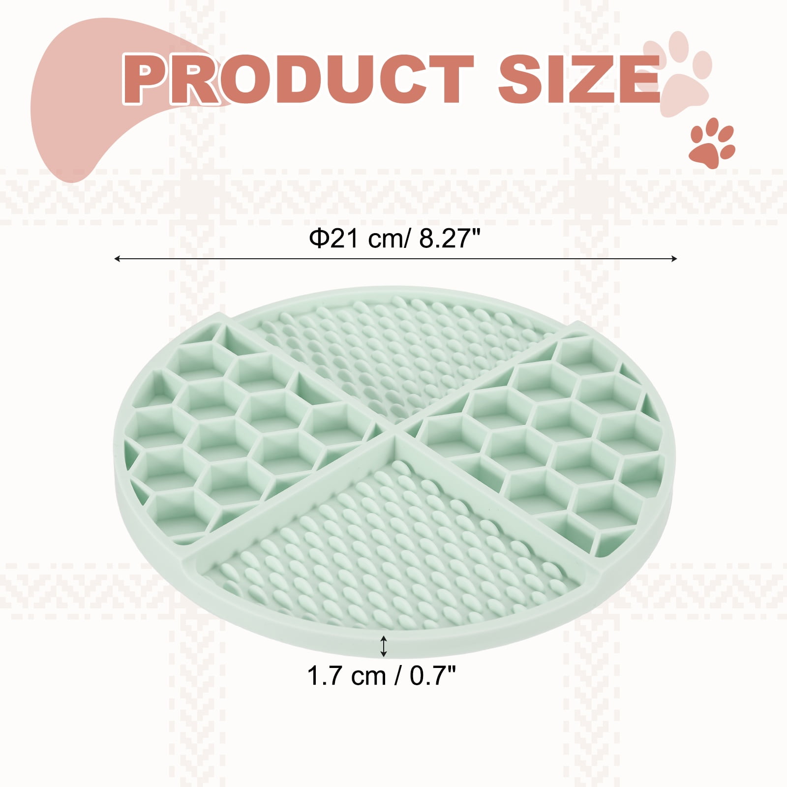 Uxcell Slow Feeder Dog Bowls, Puzzle Slow Eater Dog Food Bowl, (Mint Green & Diameter: 8.27"), Intended for Fast Eater Small / Medium Dogs / Helps Prevent Abdominal Gas Anti-Choking