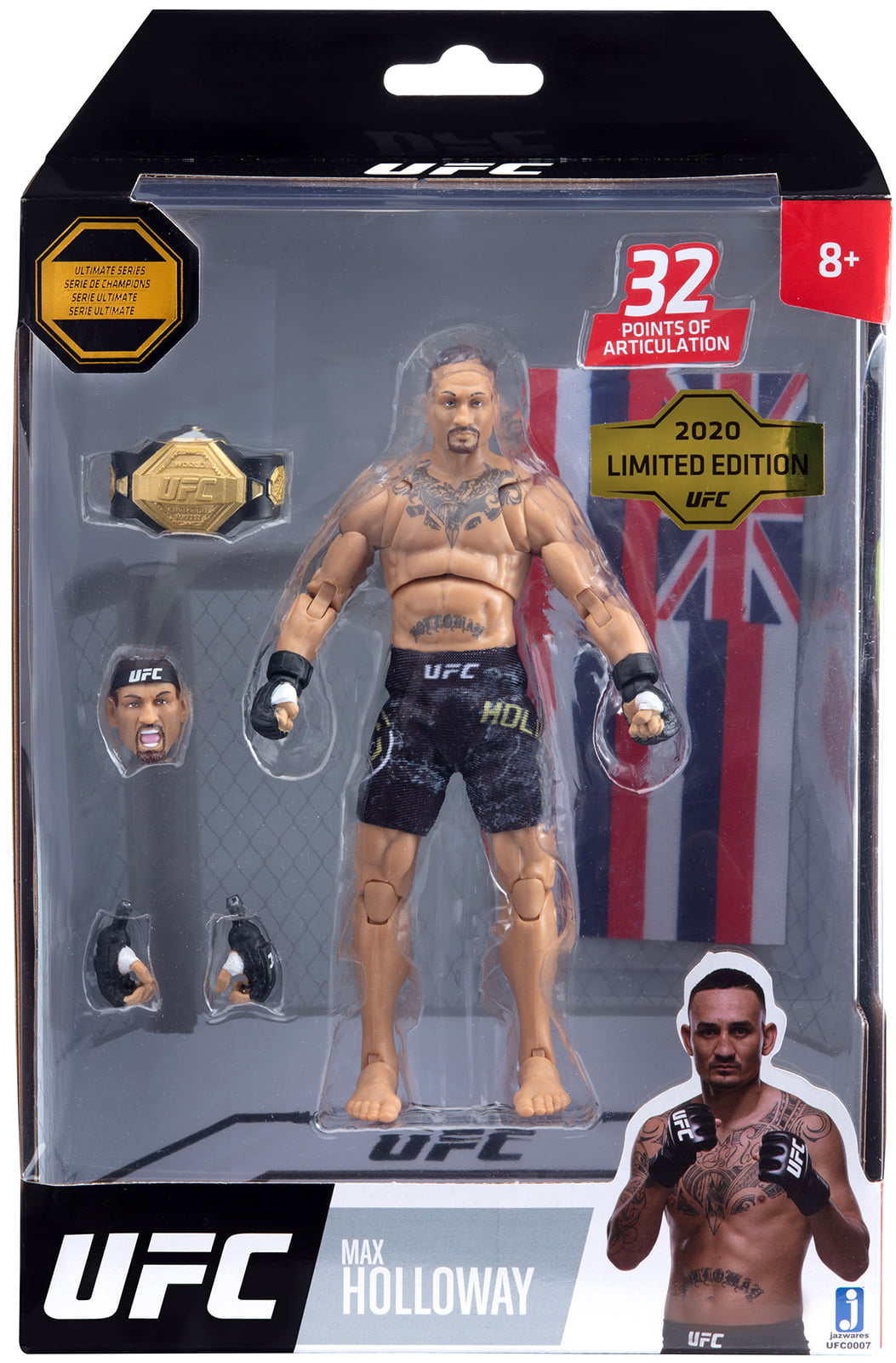 Max Holloway UFC Limited Edition Action Figure Ultimate Series 6 Inch UFC0007 