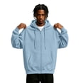 thumbnail image 2 of Mens Oversized Hoodie Big and Tall Full Zip Fleece Hooded Sweatshirt Long Sleeve Solid Color Casual Jacket Front Pockets, 2 of 9