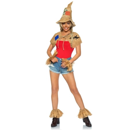 Leg Avenue Scarecrow Kit Costume Accessories, with Hat Neck Piece including Wrist Ankle Cuffs (4 Pieces)