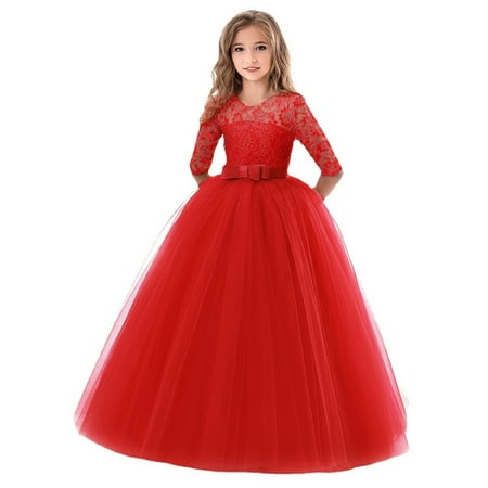 

Gotyou Girl s Toddler Mesh Princess Dress Bowknot Tulle Ballet Skirt Wedding Performance Formal Dress