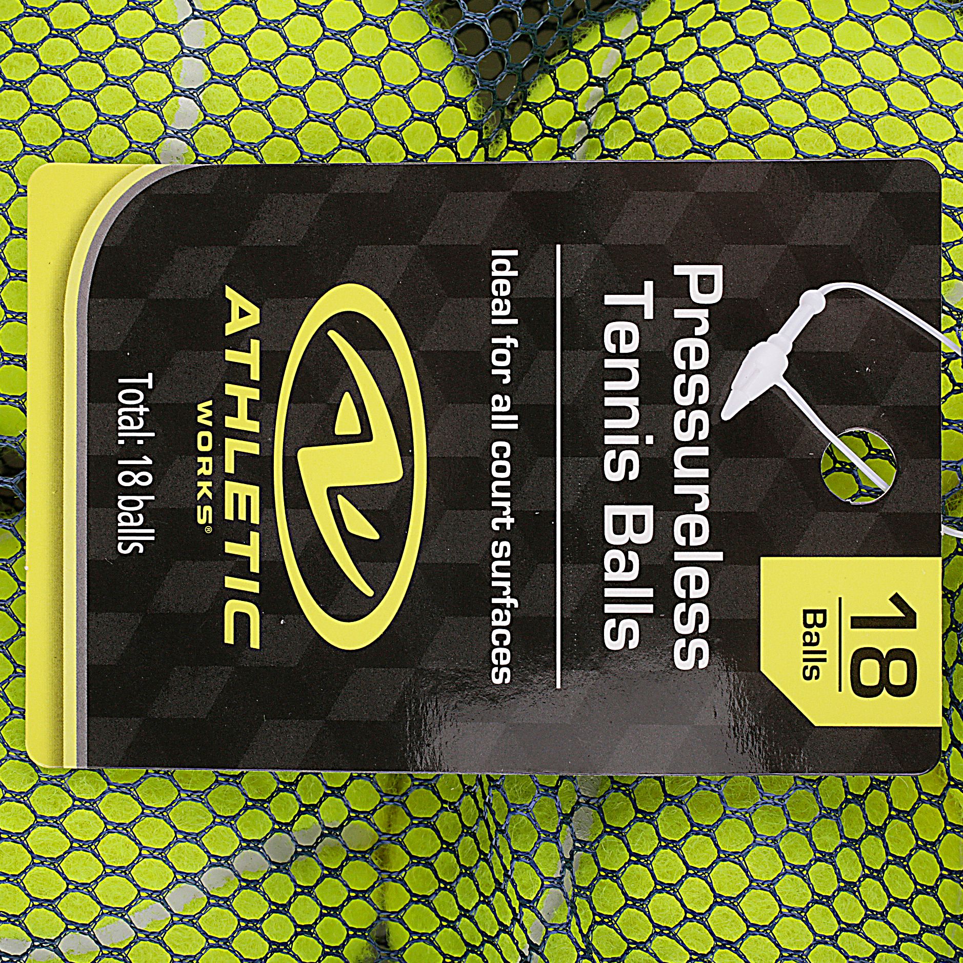 Athletic Works Pressureless Tennis Balls, 18 Pack Yellow photo 4