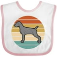 thumbnail image 3 of Inktastic Weimaraner Dog Retro Sunset Boys or Girls Baby Bib, 3 of 4