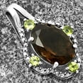 thumbnail image 5 of Smoky Quartz - Brazil & Peridot 925 Sterling Silver Pendant Jewelry DGP1012_F P-1114, 5 of 7