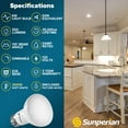 thumbnail image 7 of Sunperian BR20 LED Flood Bulb 6W 3000K Soft Whitee 550lm Dimmable Enclosed Fixture Rated UL Listed E26 6-Pack, 7 of 7