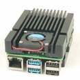 thumbnail image 2 of DSLRKIT Heatsink Case for Raspberry Pi 4B Armor Aluminum Quiet Turbo Blower Fan Cooler, 2 of 23