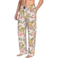 thumbnail image 2 of Daiia Tropical Pink Flamingo Pineapple Men's Sleep Pant with Pockets and Drawstring,Pajama Pants-X-Large, 2 of 9
