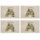 thumbnail image 1 of Manteles individuales de gnomo de girasol, resistentes al calor, lavables, decoración de mesa de cocina, 4 Uds., 1 of 5