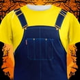 thumbnail image 5 of Halloween Overalls Yellow T-Shirt Costume All Over Adult T-Shirt - 2X-Large, 5 of 7