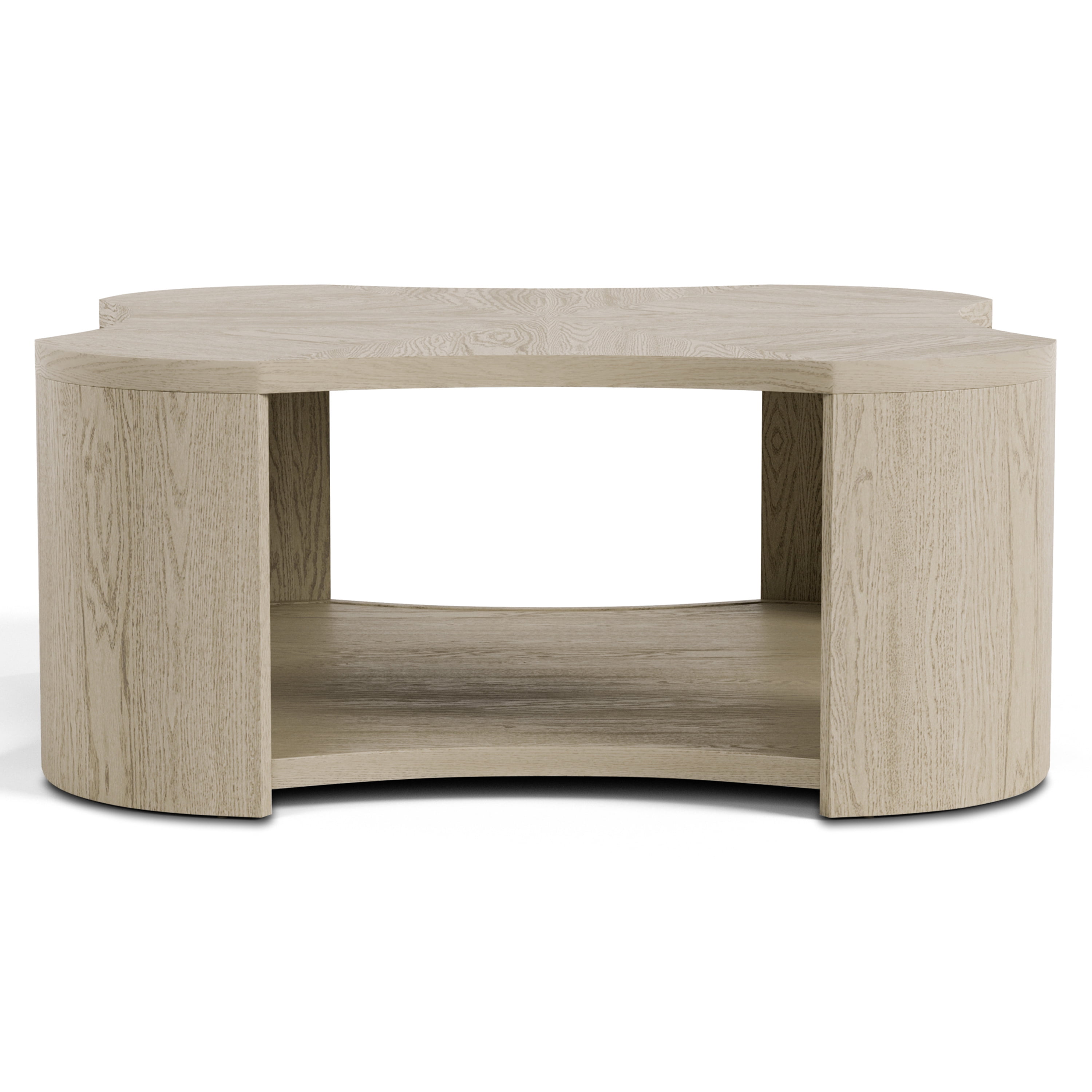 Furniture of America Cheri Modern Solid Wood Coffee Table with 1-Shelf and Casters, Oak