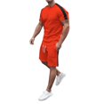 thumbnail image 1 of Playeras Deportivas De Verano Para Hombre, Camiseta Informal De Dos Piezas Con Estampado De Letras, Camiseta De Manga Corta Con Cuello Redondo Y Pantalones Cortos, 1 of 7
