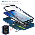 thumbnail image 5 of Dteck Samsung Galaxy S21 ultra Case, Slide Camera Lens Protector Cover Magnetic Ring Holder Kickstand Rugged Shockproof Case for Samsung Galaxy S21 Ultra,Blue, 5 of 11