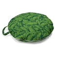 thumbnail image 1 of Exotic Round Floor Cushion with Handle, Clutter of Banana Leaves Paradise Plantation Foliage Scene, Decorative Pillow for Living Room & Dorms, 18" Round, Fern Green Hunter Green, by Ambesonne, 1 of 4