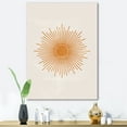thumbnail image 2 of Designart ' Orange Sun Print On Beige II ' Modern Canvas Wall Art Print, 2 of 4
