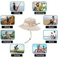 thumbnail image 5 of FOCUSNORM Mens UV Protection Wide Brim Sun Hats Cooling Mesh Cap Foldable Travel Outdoor Fishing Hat, 5 of 6