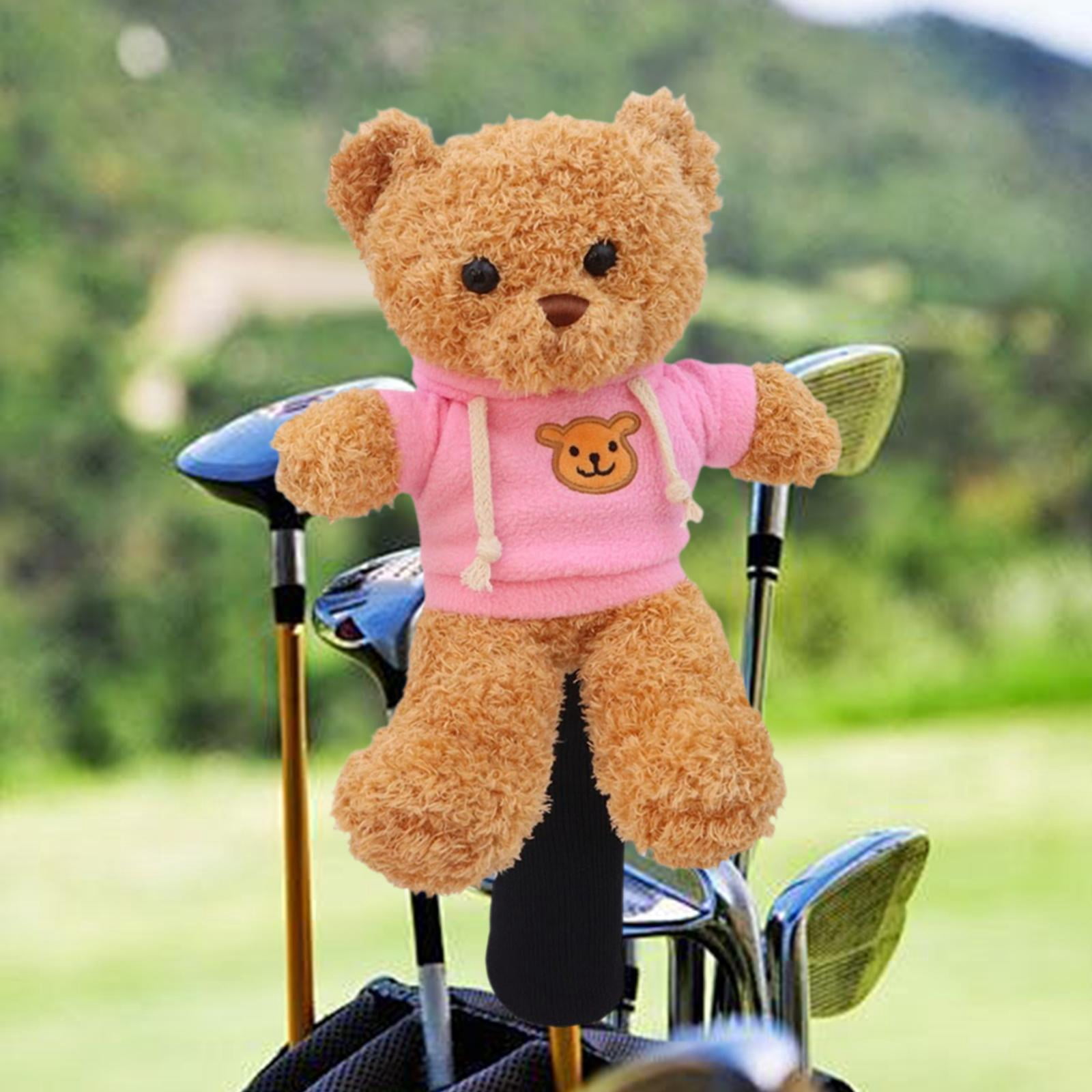 funtasica Golf Driver Headcover Bear Plush Animal Protector Novelty Wood Club Cover Replacement Soft Material Stable Fit Suitable for Men Women Gift Home Decora B