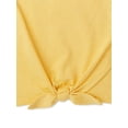 thumbnail image 3 of Garanimals Baby and Toddler Girls Long Sleeve Tie Front T-Shirt, Sizes 12 Months-5T, 3 of 5
