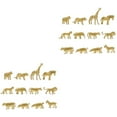 thumbnail image 2 of 2 Sets  Realistic Animal Models Animal Figurines Simulation Animal Toys (Golden), 2 of 6