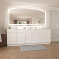 thumbnail image 2 of Hasipu 84"x40" LED Bathroom Mirror - Fan-Shaped Vanity Mirror with Touch Sensor, Anti-Fog, Dimmable Light & 3 Color Temperatures, Metal Frame, 2 of 8