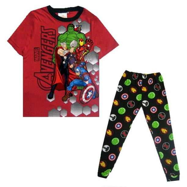 Pijama Movis Avengers Rojo Para Niños Talla 4