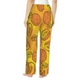 thumbnail image 3 of Pajama Pants Women, Cute Cantaloupe Orange Sweatpants Soft Sleep Lounge Pants, Casual PJ Bottoms Pants with Pockets, 3 of 5