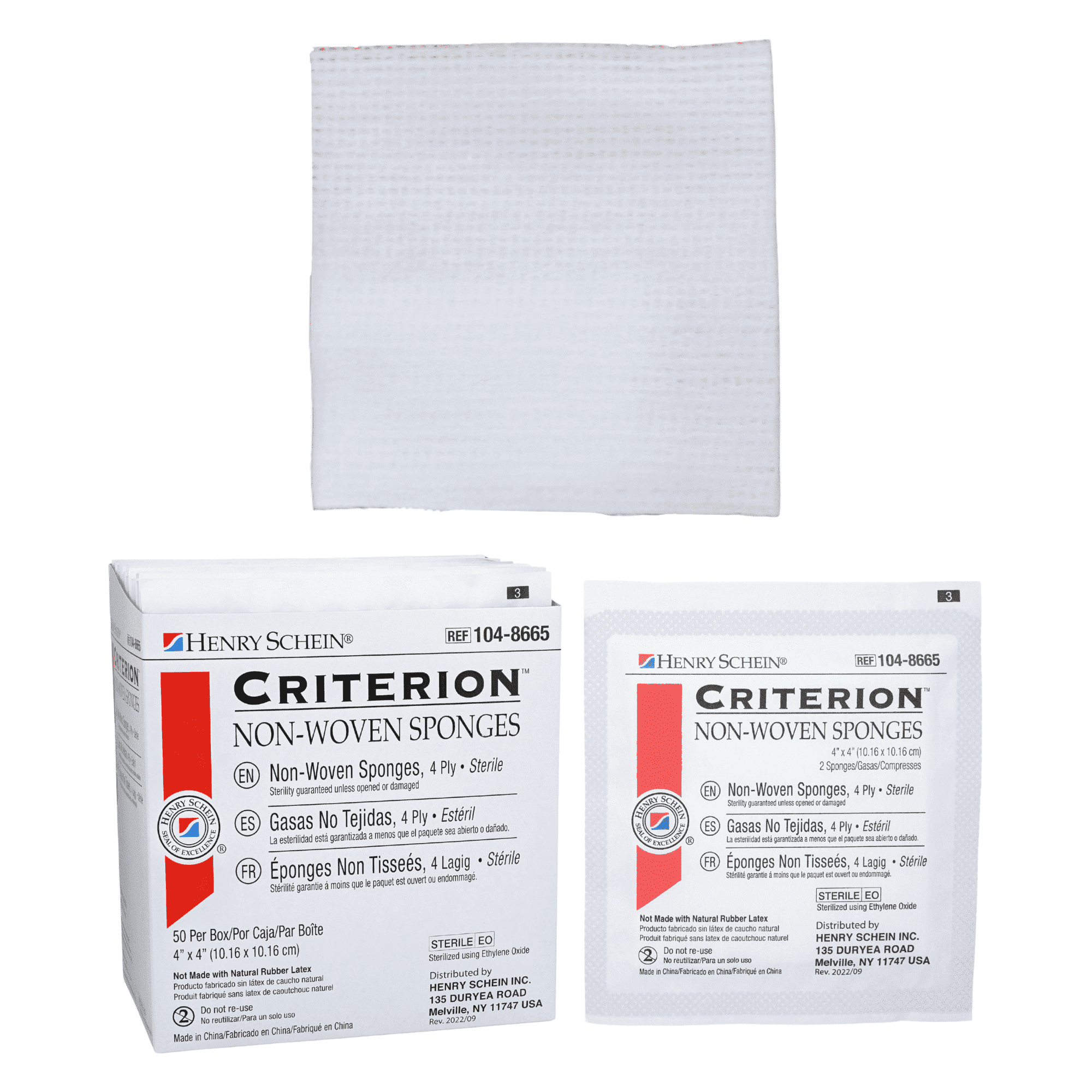 Medline Sterile Nonwoven Gauze Drain Sponges NON256000 BX/50