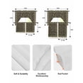 thumbnail image 5 of Sage Green Floral Boho Swag Curtains for Living Room/Bedroom Windows, Ethnic Tribe Abstract Art Flower Kitchen Curtains and Valances Set 36 Inch Length, Light Filtering Swags Valance Curtain Panels, 5 of 5