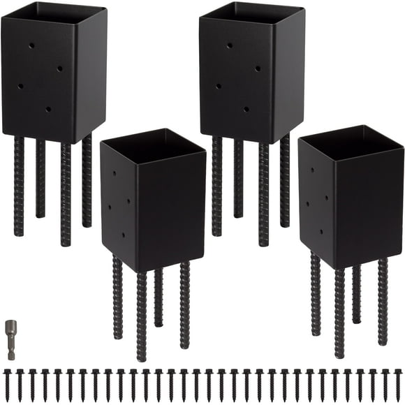 Soporte de poste para plataforma de hormigón LADECH 4x4