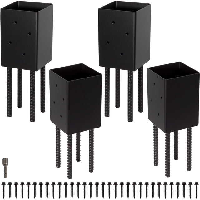 Soporte de poste para plataforma de hormigón LADECH 4x4