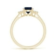 thumbnail image 2 of ANGARA Natural 1.15 Ct Pear Sapphire Ring with Trio Diamond Accents in 14K Yellow Gold for Women (Size-8x6mm) | September Birthstone, Anniversary, Jewelry Gift for Women | Natural Sapphire Ring, 2 of 8
