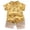 Yellow, variant on Ruyang Toddler Boy Summer Outfit Short Sleeve Stand Collar Shirt and Elastic Waist Shorts Breathable Casual Clothes 2 Piece