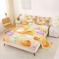 thumbnail image 2 of Manfei Halloween Ghost Print Queen Sheets,Gothic Skeleton Pattern Queen Sheet Sets,4 Pieces,1 Flat Sheet,1 Fitted Sheet and 2 Pillowcases, 2 of 6