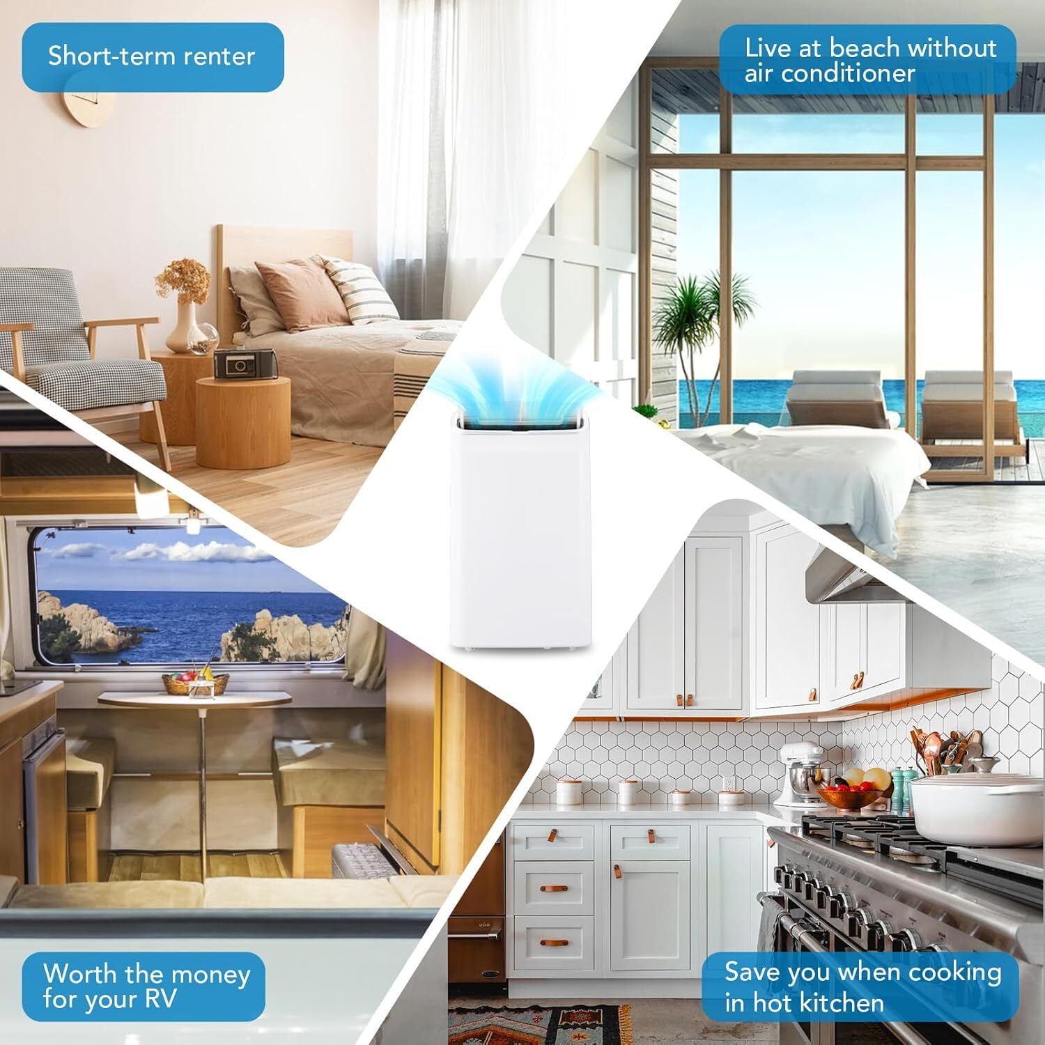 Garvee 14000 BTU Portable Air Conditioners,3 in 1 Portable AC Unit with Remote Control,up to 750Sq.ft for Bedroom,Living Room,Office