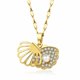 thumbnail image 2 of Collar con colgante de perla CZ de acero titanio que no se empaña, para mujer, con colgante en forma de corazón, 2 of 5