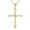 B,Solitaire Cross Gold, variant on Jewmon Double Cross Necklace for Women 5A Cubic Zirconia 925 Sterling Silver Cross Pendant Chain Christian Jewelry Christmas Day Gifts for Her