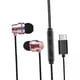 thumbnail image 1 of 5 auriculares universales USB C con cable, intraaurales y control de volumen, cómodos. 5 piezas, 1 of 6