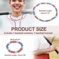 thumbnail image 2 of Conjunto de Collar y Pulsera de Béisbol Uxcell, Collar de 18" y Pulsera de 7.5" (Rosa Blanco Azul Claro, Paquete de 2), 2 of 6