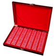 thumbnail image 1 of 100 Pcs Boîtes Rondes en Bois pour Pièces de Monnaie Rangement Présentoir Boîte de Collection Commémorative Décoration Maison, 1 of 5