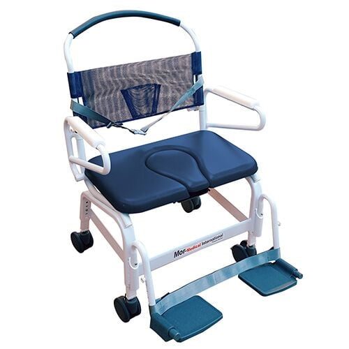 Euro Deluxe 26" Shower Commode Chair MD1264TLBL